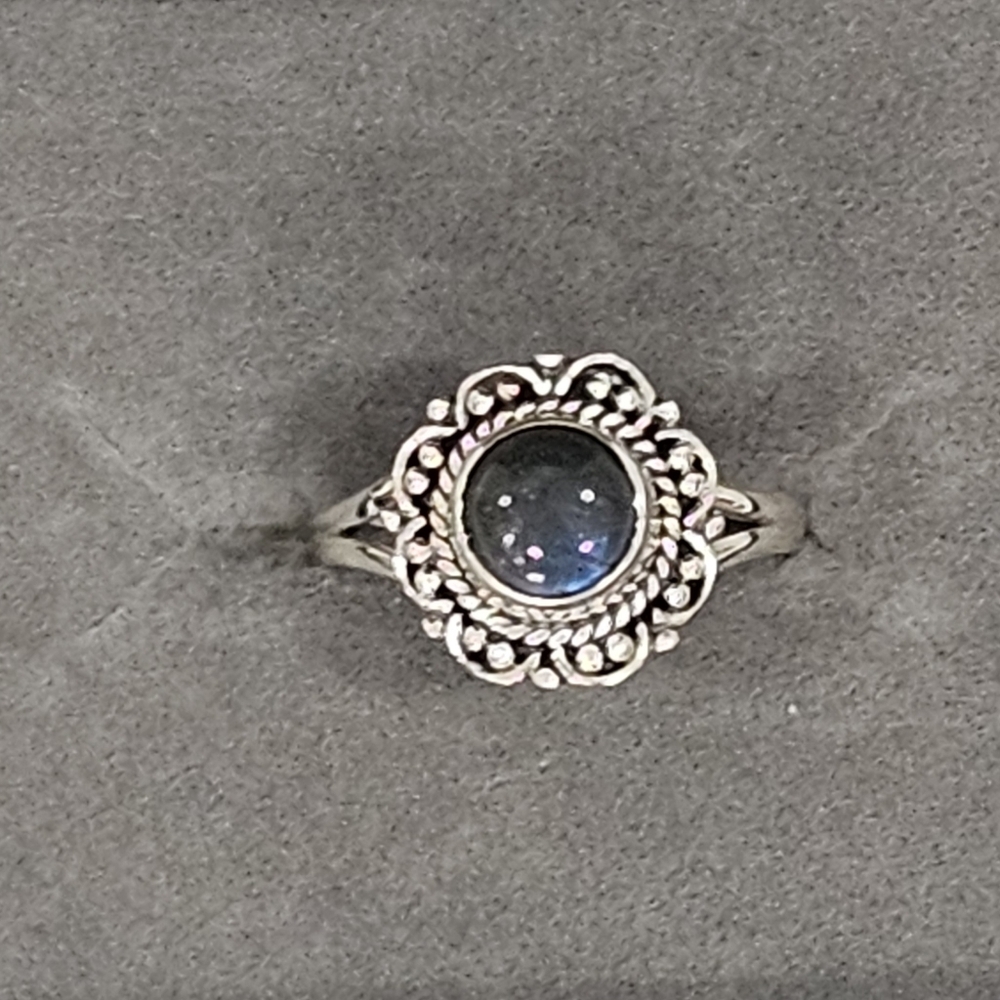 Sterling Silver Labradorite Gemstone Ring 7